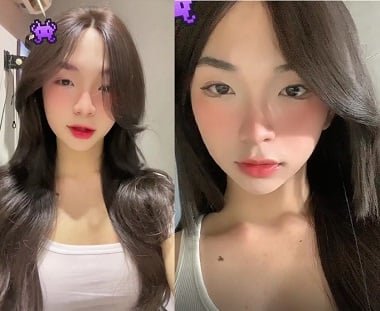 Lam Ngoc é uma prostituta do topo de sua cabeça para acariciar o cabelo pelo pé.