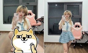 Nguyen meu buty big pulou na cama
