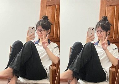 A irmã mais nova de Bac Giang está de bom humor que quer fazer sexo perto da janela