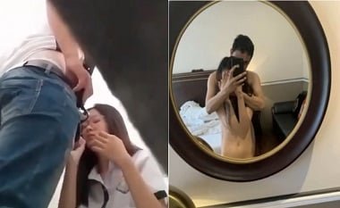 Clip filmando uma esposa secreta que trouxe amantes para casa quando o marido está fora